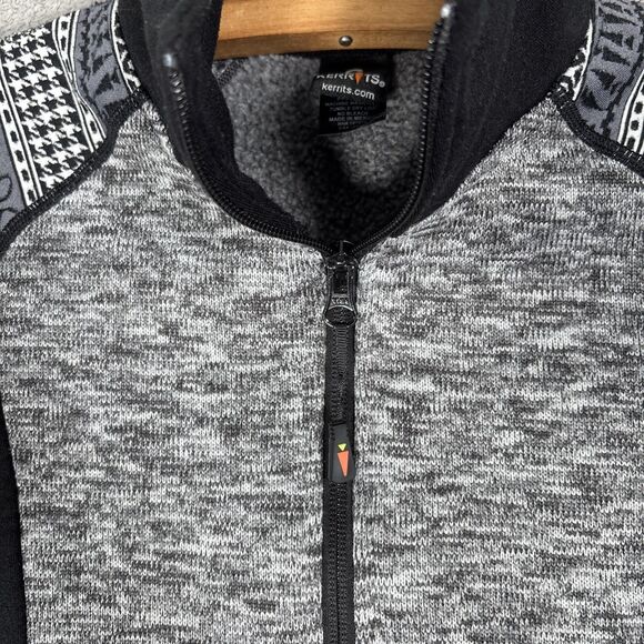 Kerrits Womens Size S Bit of Horses Sweater Jacket Full Zip Fair Isle Equestrian - Picture 6 of 15